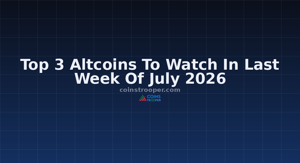 Top 3 Altcoins To Watch In Last Week Of July 2026