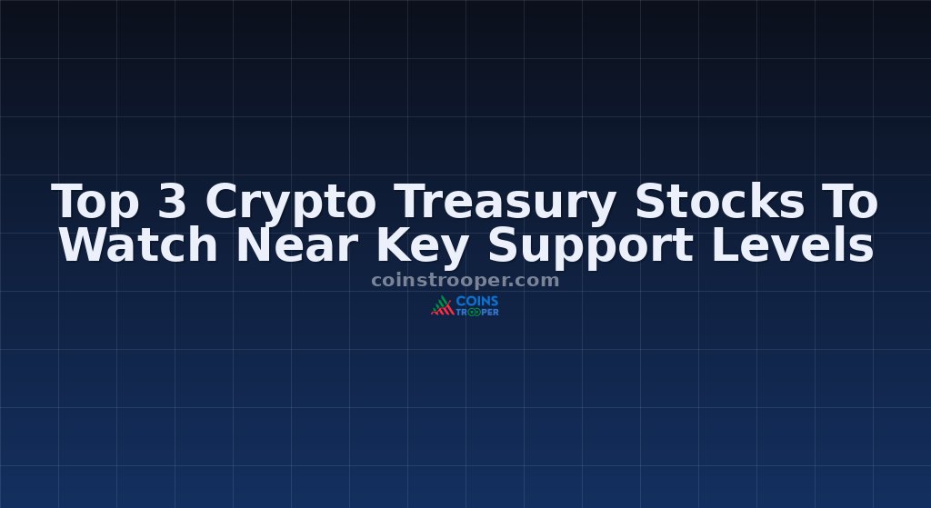 Top 3 Crypto Treasury Stocks To Watch Near Key Support Levels