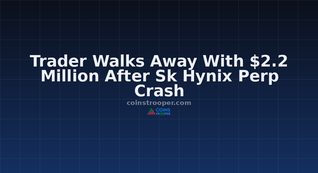 Trader Walks Away With $2.2 Million After Sk Hynix Perp Crash