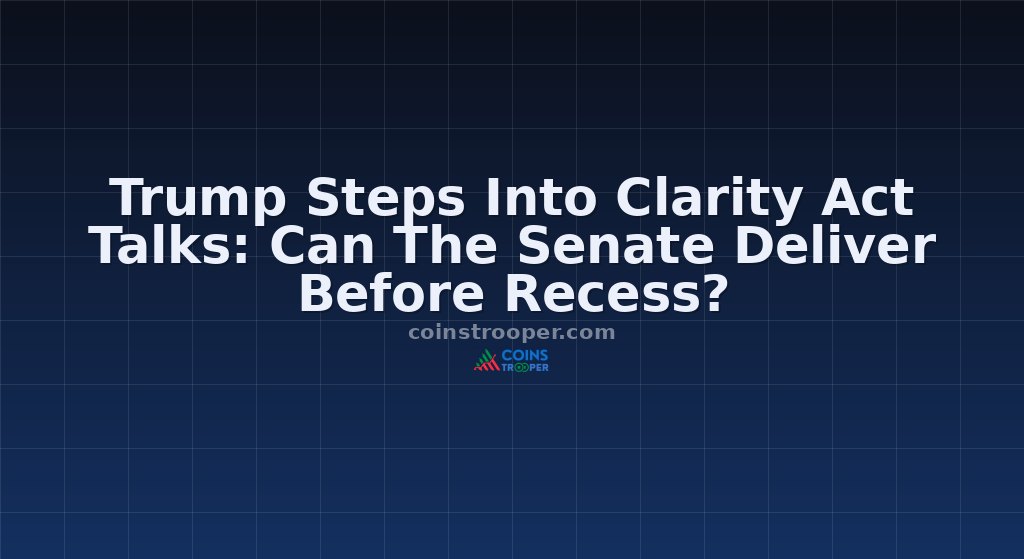 Trump Steps Into Clarity Act Talks: Can The Senate Deliver Before Recess?