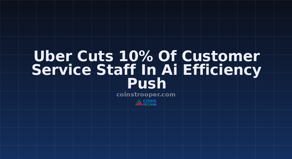 Uber Cuts 10% Of Customer Service Staff In Ai Efficiency Push