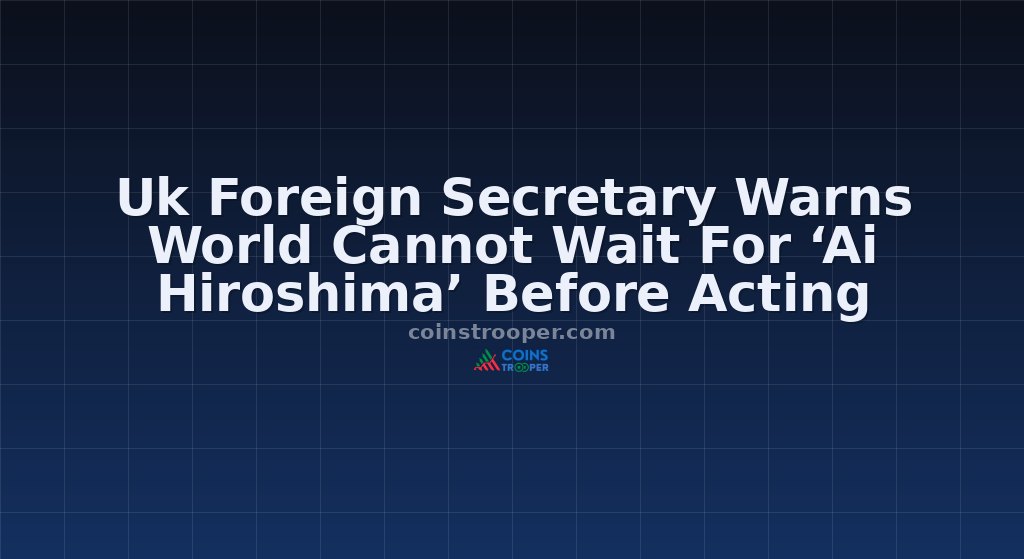 Uk Foreign Secretary Warns World Cannot Wait For ‘Ai Hiroshima’ Before Acting