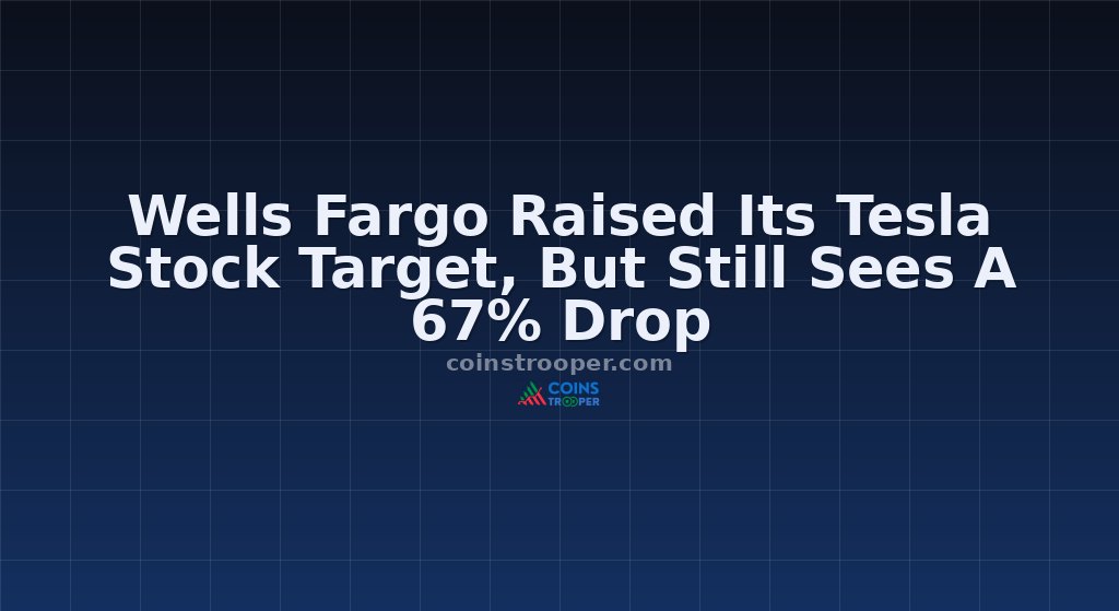 Wells Fargo Raised Its Tesla Stock Target, But Still Sees A 67% Drop