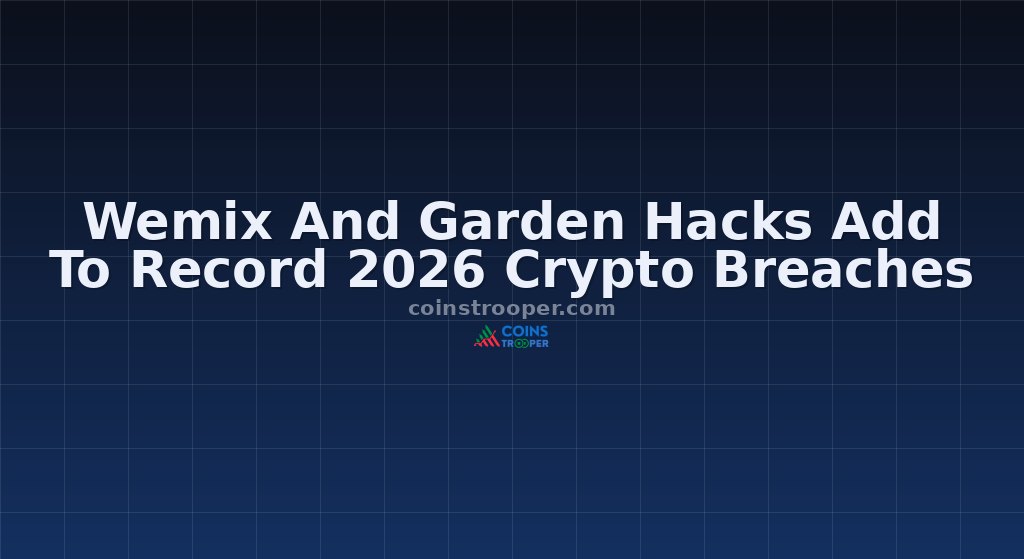 Wemix And Garden Hacks Add To Record 2026 Crypto Breaches