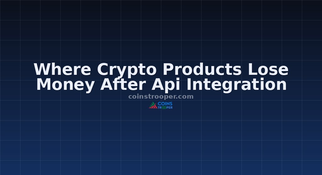 Where Crypto Products Lose Money After Api Integration