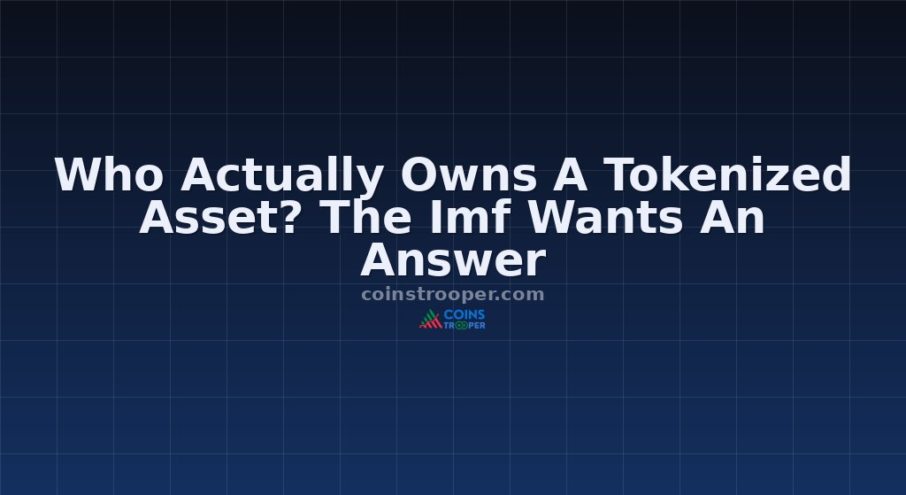 Who Actually Owns A Tokenized Asset? The Imf Wants An Answer