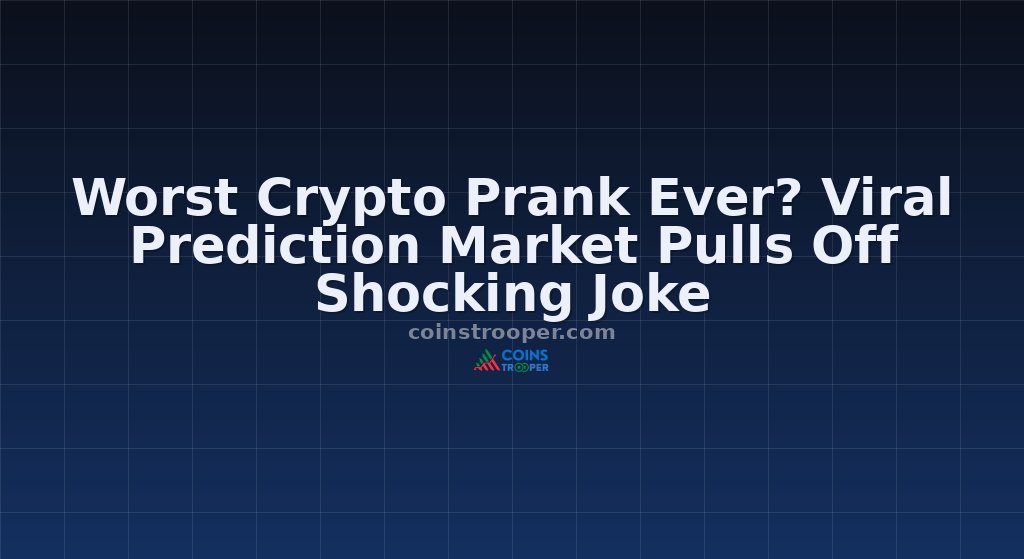 Worst Crypto Prank Ever? Viral Prediction Market Pulls Off Shocking Joke