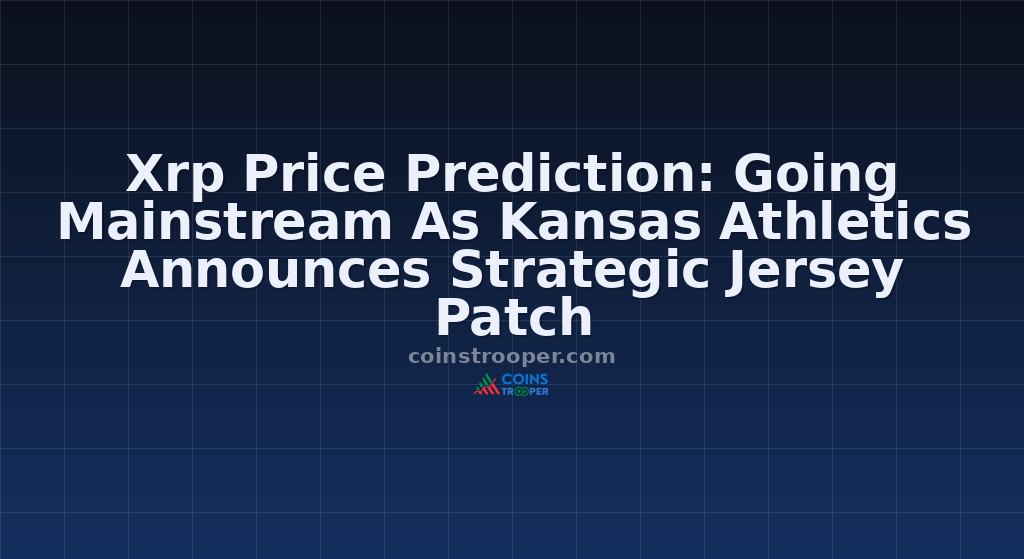 Xrp Price Prediction: Going Mainstream As Kansas Athletics Announces Strategic Jersey Patch