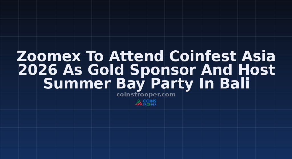 Zoomex To Attend Coinfest Asia 2026 As Gold Sponsor And Host Summer Bay Party In Bali