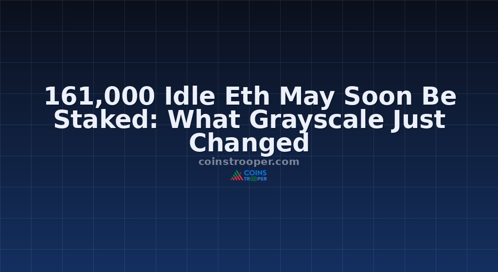 161,000 Idle Eth May Soon Be Staked: What Grayscale Just Changed