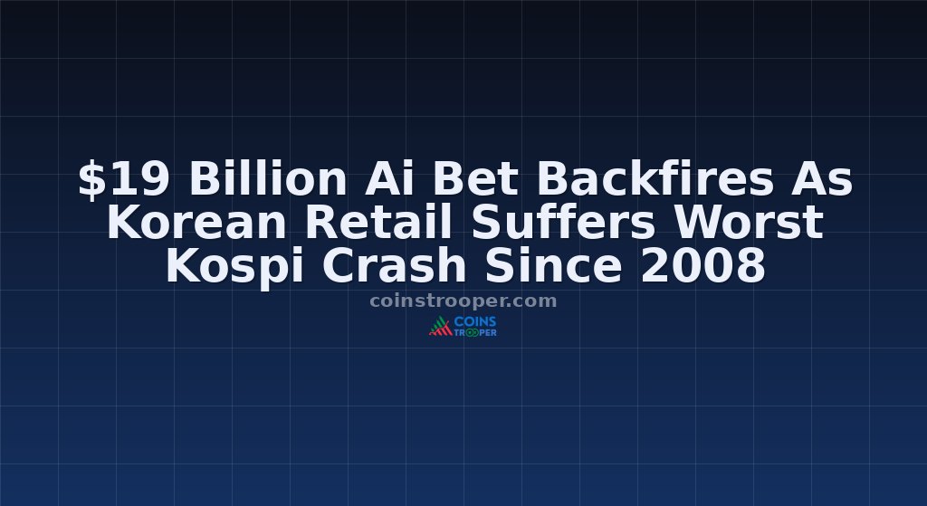 $19 Billion Ai Bet Backfires As Korean Retail Suffers Worst Kospi Crash Since 2008