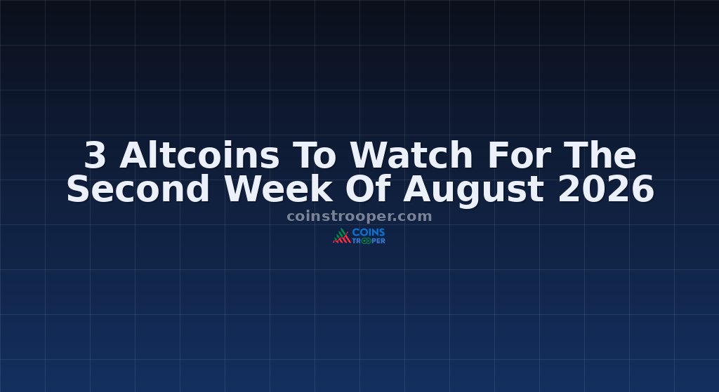 3 Altcoins To Watch For The Second Week Of August 2026