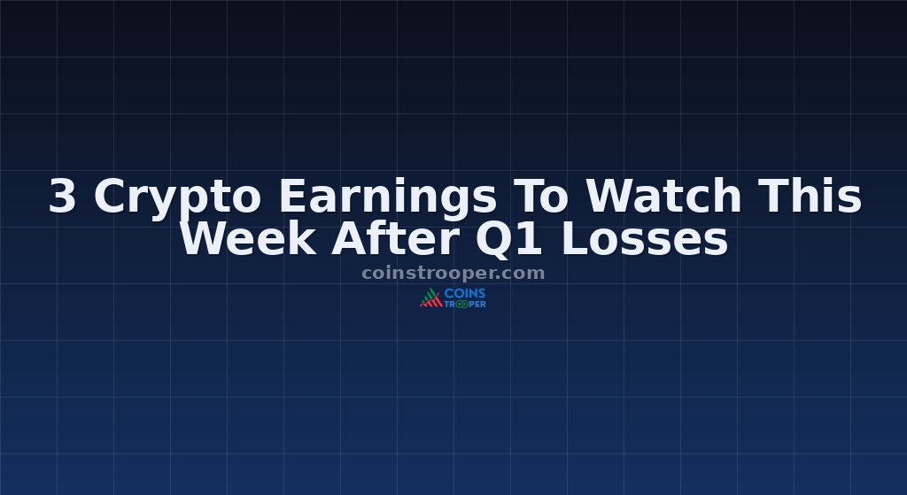 3 Crypto Earnings To Watch This Week After Q1 Losses