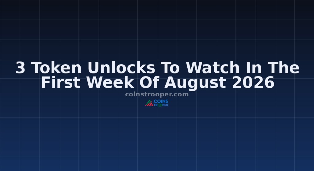 3 Token Unlocks To Watch In The First Week Of August 2026