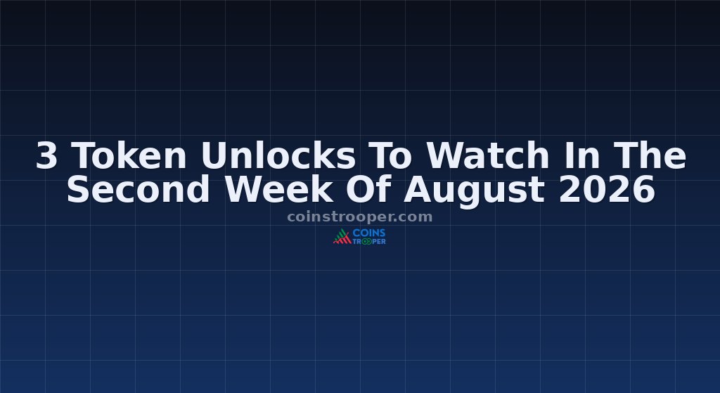 3 Token Unlocks To Watch In The Second Week Of August 2026