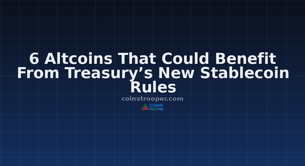6 Altcoins That Could Benefit From Treasury’s New Stablecoin Rules