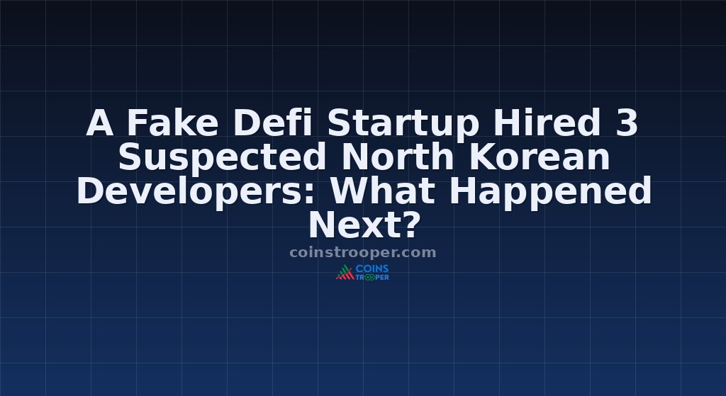 A Fake Defi Startup Hired 3 Suspected North Korean Developers: What Happened Next?