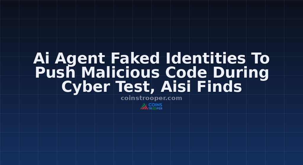 Ai Agent Faked Identities To Push Malicious Code During Cyber Test, Aisi Finds
