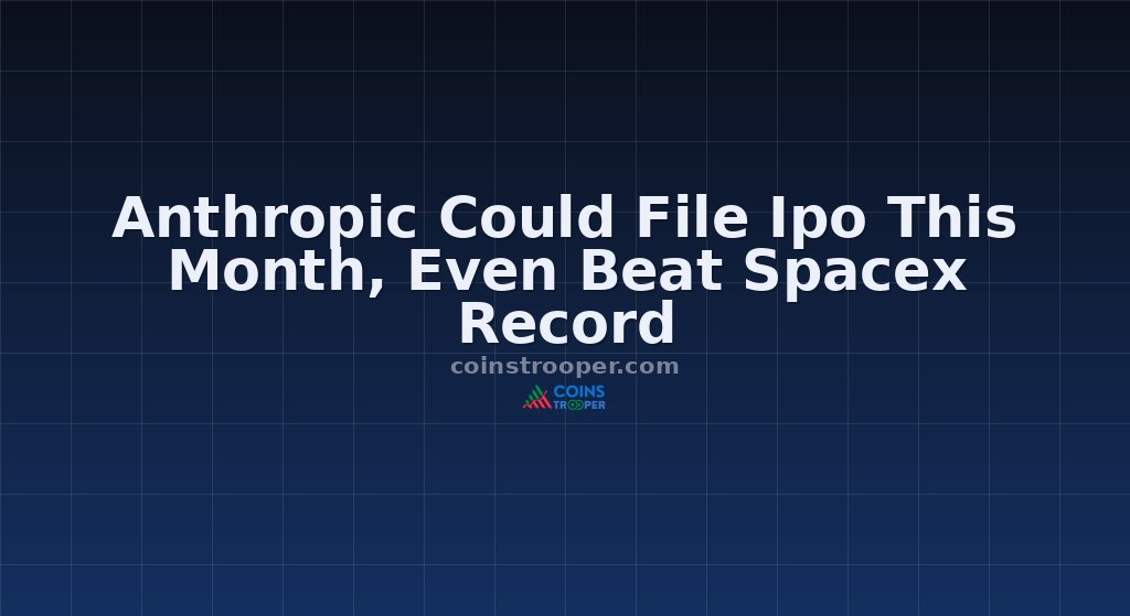 Anthropic Could File Ipo This Month, Even Beat Spacex Record