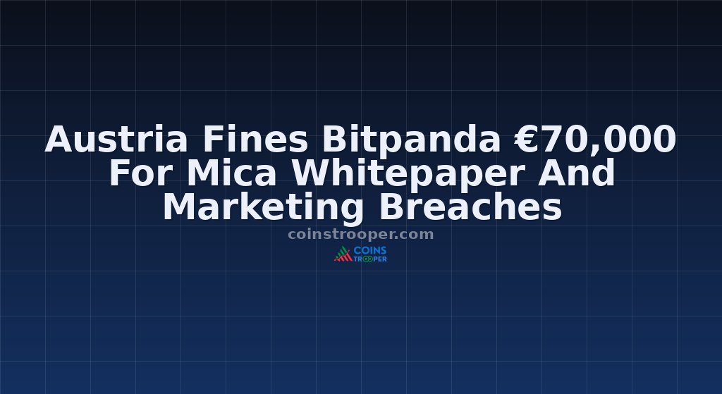 Austria Fines Bitpanda €70,000 For Mica Whitepaper And Marketing Breaches