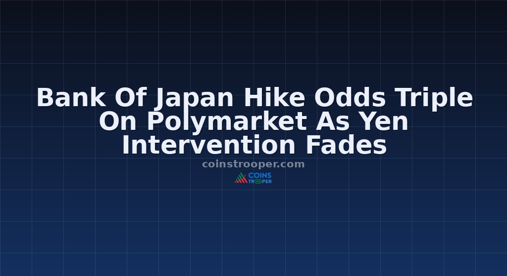 Bank Of Japan Hike Odds Triple On Polymarket As Yen Intervention Fades