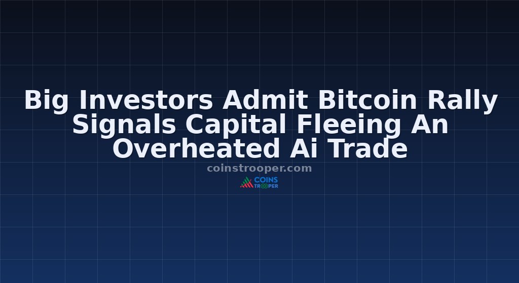 Big Investors Admit Bitcoin Rally Signals Capital Fleeing An Overheated Ai Trade