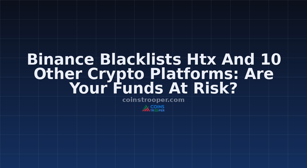 Binance Blacklists Htx And 10 Other Crypto Platforms: Are Your Funds At Risk?