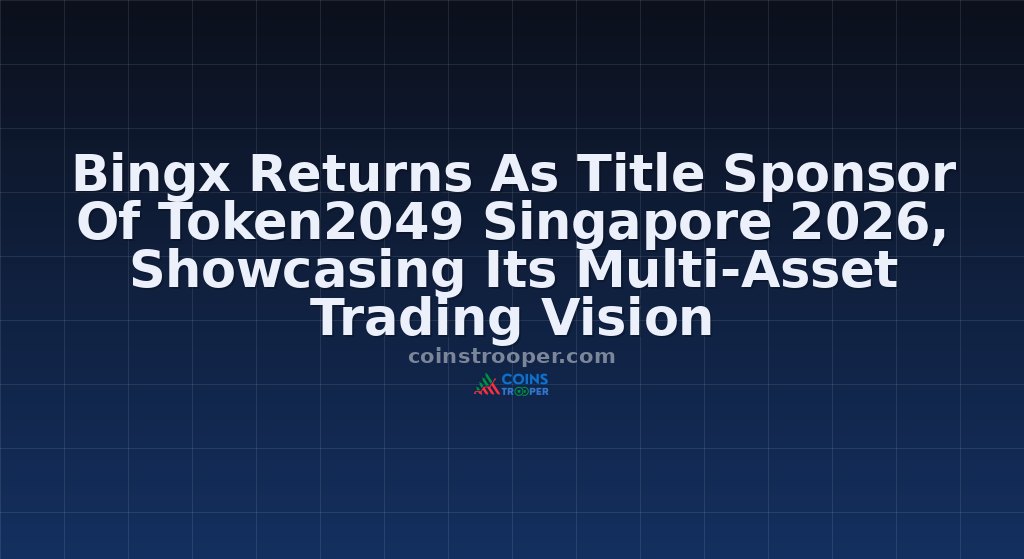 Bingx Returns As Title Sponsor Of Token2049 Singapore 2026, Showcasing Its Multi-Asset Trading Vision