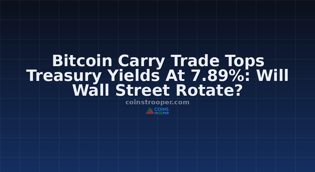 Bitcoin Carry Trade Tops Treasury Yields At 7.89%: Will Wall Street Rotate?