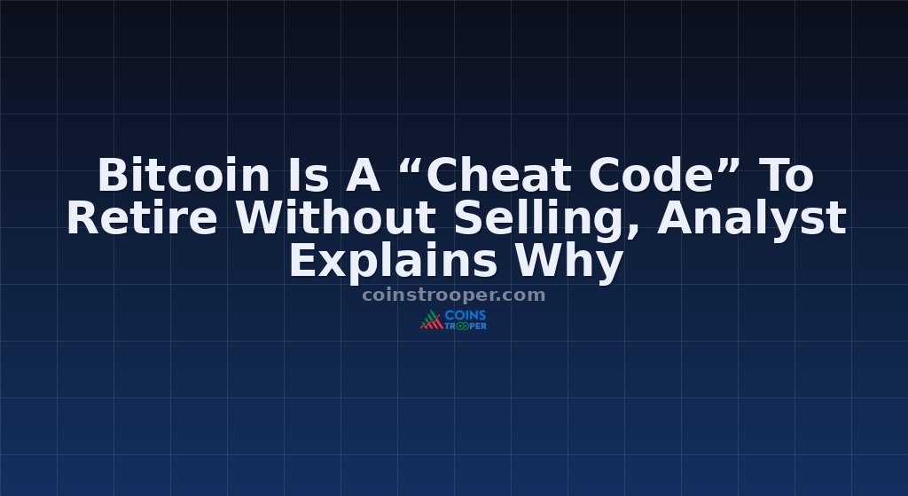 Bitcoin Is A “Cheat Code” To Retire Without Selling, Analyst Explains Why