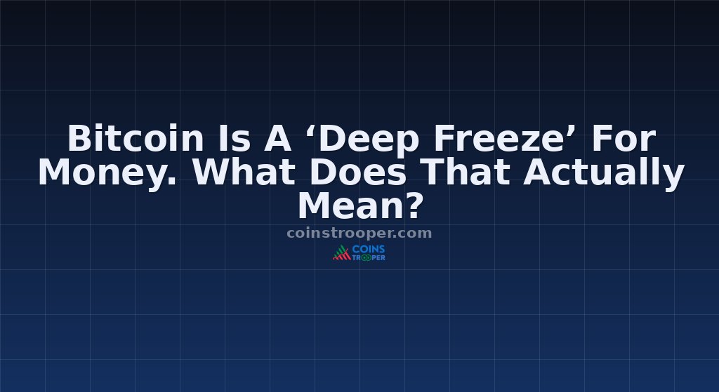 Bitcoin Is A ‘Deep Freeze’ For Money. What Does That Actually Mean?