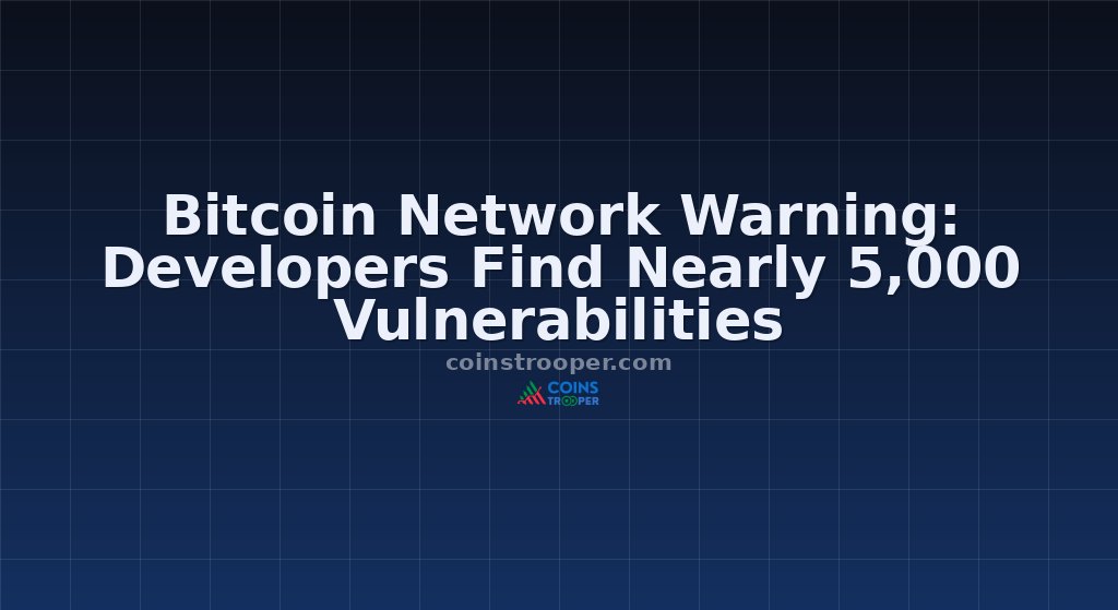 Bitcoin Network Warning: Developers Find Nearly 5,000 Vulnerabilities