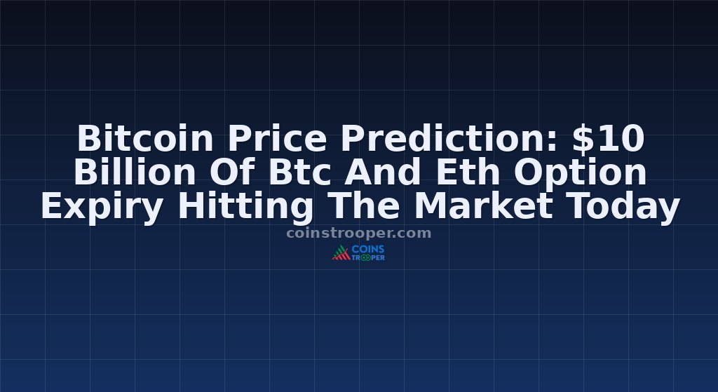 Bitcoin Price Prediction: $10 Billion Of Btc And Eth Option Expiry Hitting The Market Today