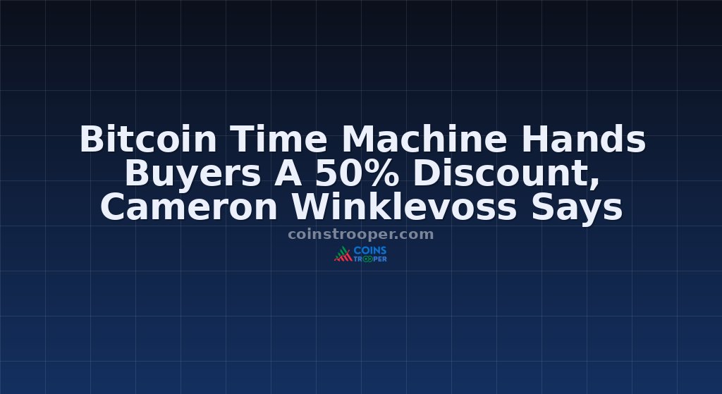Bitcoin Time Machine Hands Buyers A 50% Discount, Cameron Winklevoss Says
