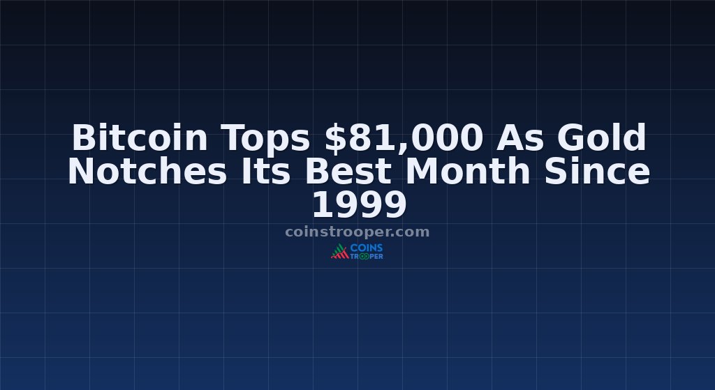 Bitcoin Tops $81,000 As Gold Notches Its Best Month Since 1999