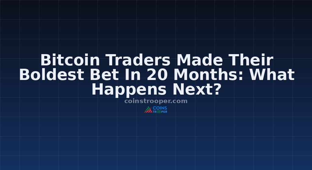 Bitcoin Traders Made Their Boldest Bet In 20 Months: What Happens Next?