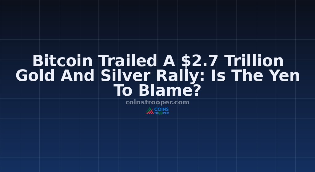 Bitcoin Trailed A $2.7 Trillion Gold And Silver Rally: Is The Yen To Blame?