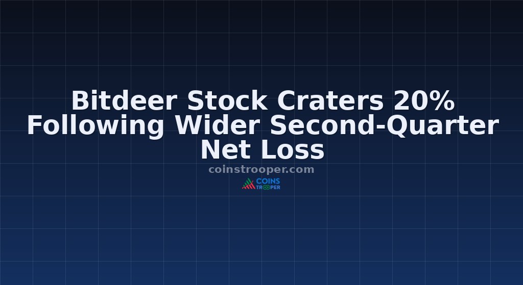 Bitdeer Stock Craters 20% Following Wider Second-Quarter Net Loss