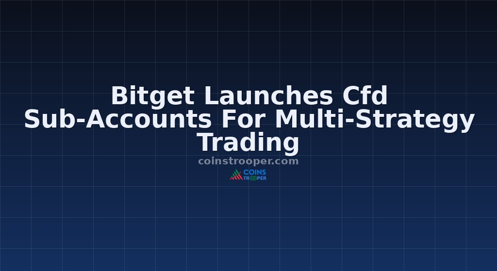 Bitget Launches Cfd Sub-Accounts For Multi-Strategy Trading