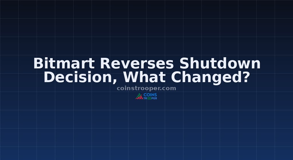 Bitmart Reverses Shutdown Decision, What Changed?