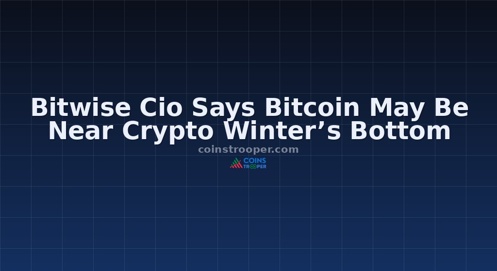Bitwise Cio Says Bitcoin May Be Near Crypto Winter’s Bottom