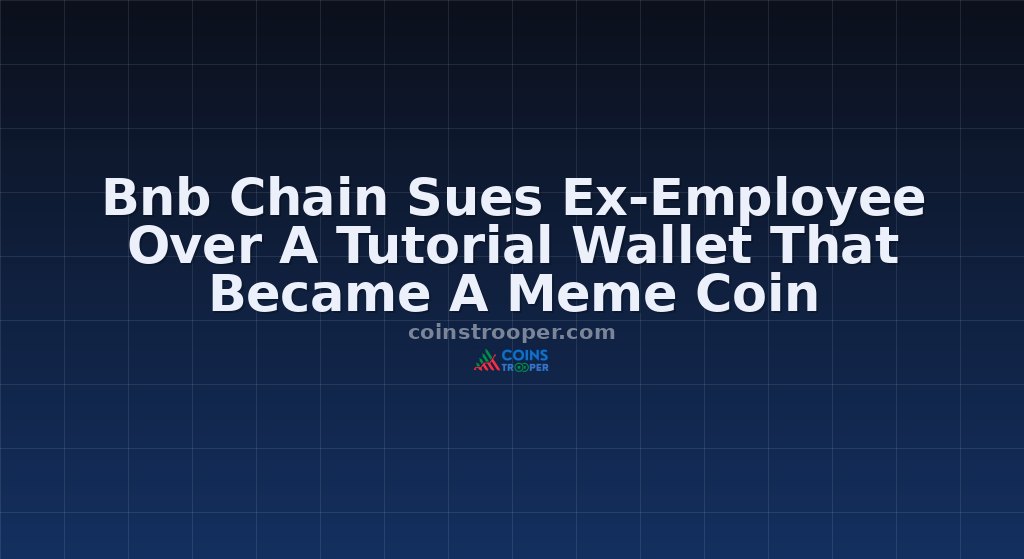 Bnb Chain Sues Ex-Employee Over A Tutorial Wallet That Became A Meme Coin