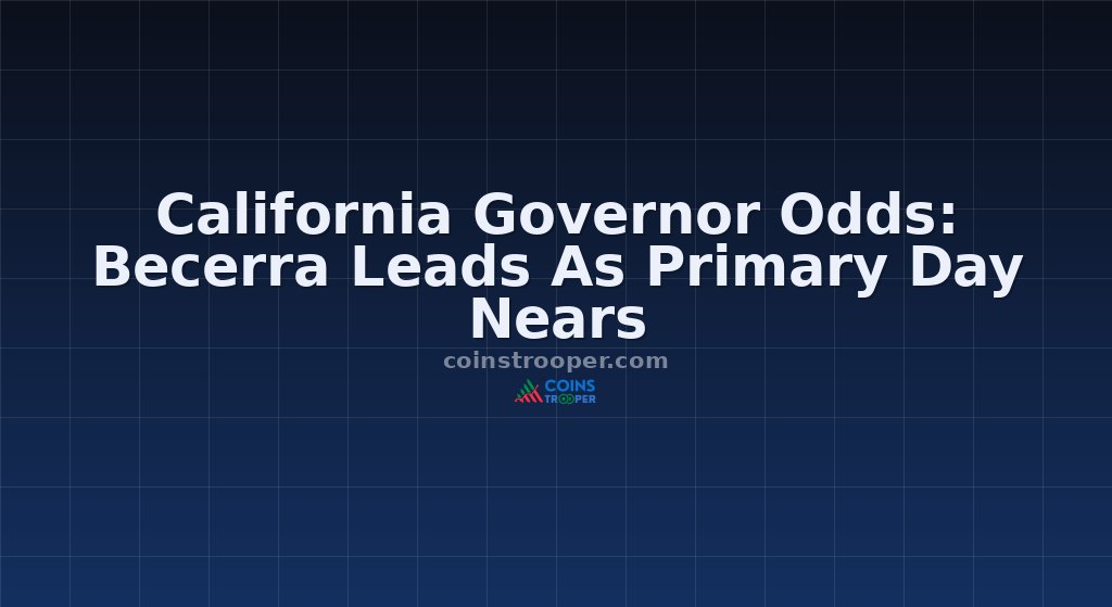California Governor Odds: Becerra Leads As Primary Day Nears