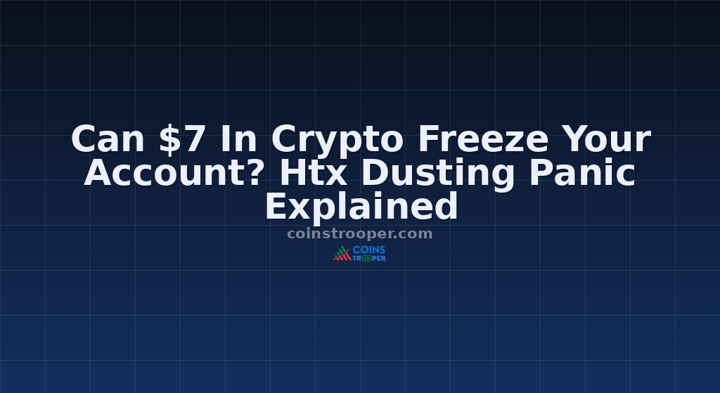 Can $7 In Crypto Freeze Your Account? Htx Dusting Panic Explained