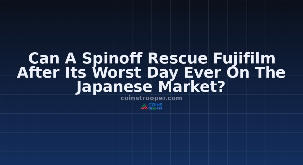 Can A Spinoff Rescue Fujifilm After Its Worst Day Ever On The Japanese Market?