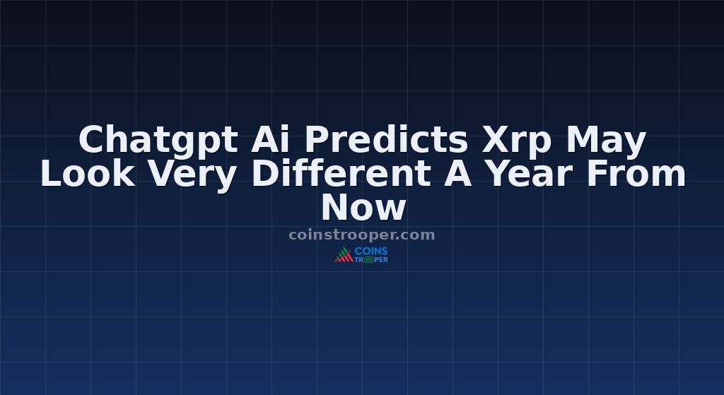 Chatgpt Ai Predicts Xrp May Look Very Different A Year From Now