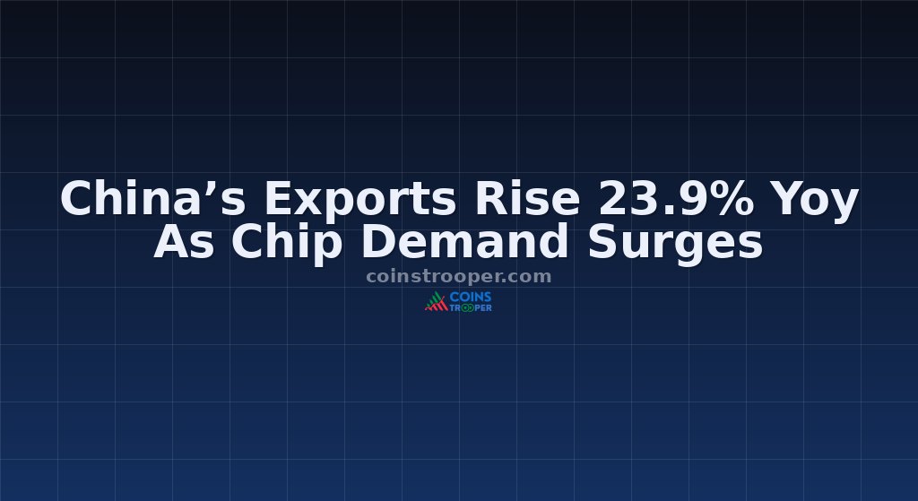 China’s Exports Rise 23.9% Yoy As Chip Demand Surges