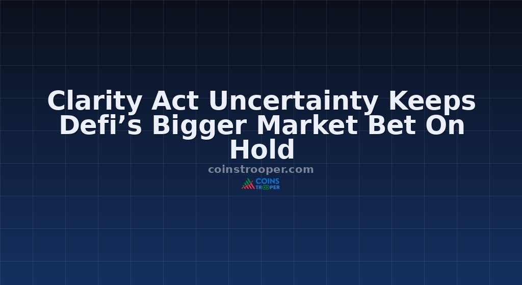 Clarity Act Uncertainty Keeps Defi’s Bigger Market Bet On Hold