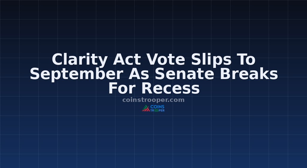 Clarity Act Vote Slips To September As Senate Breaks For Recess