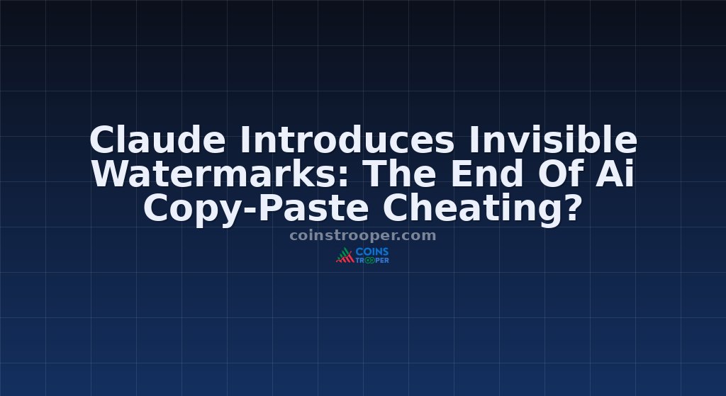 Claude Introduces Invisible Watermarks: The End Of Ai Copy-Paste Cheating?
